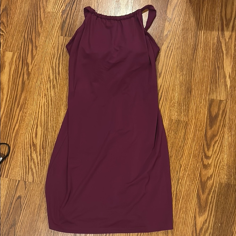 Athleta Dark Pink Sheath Halter Dress